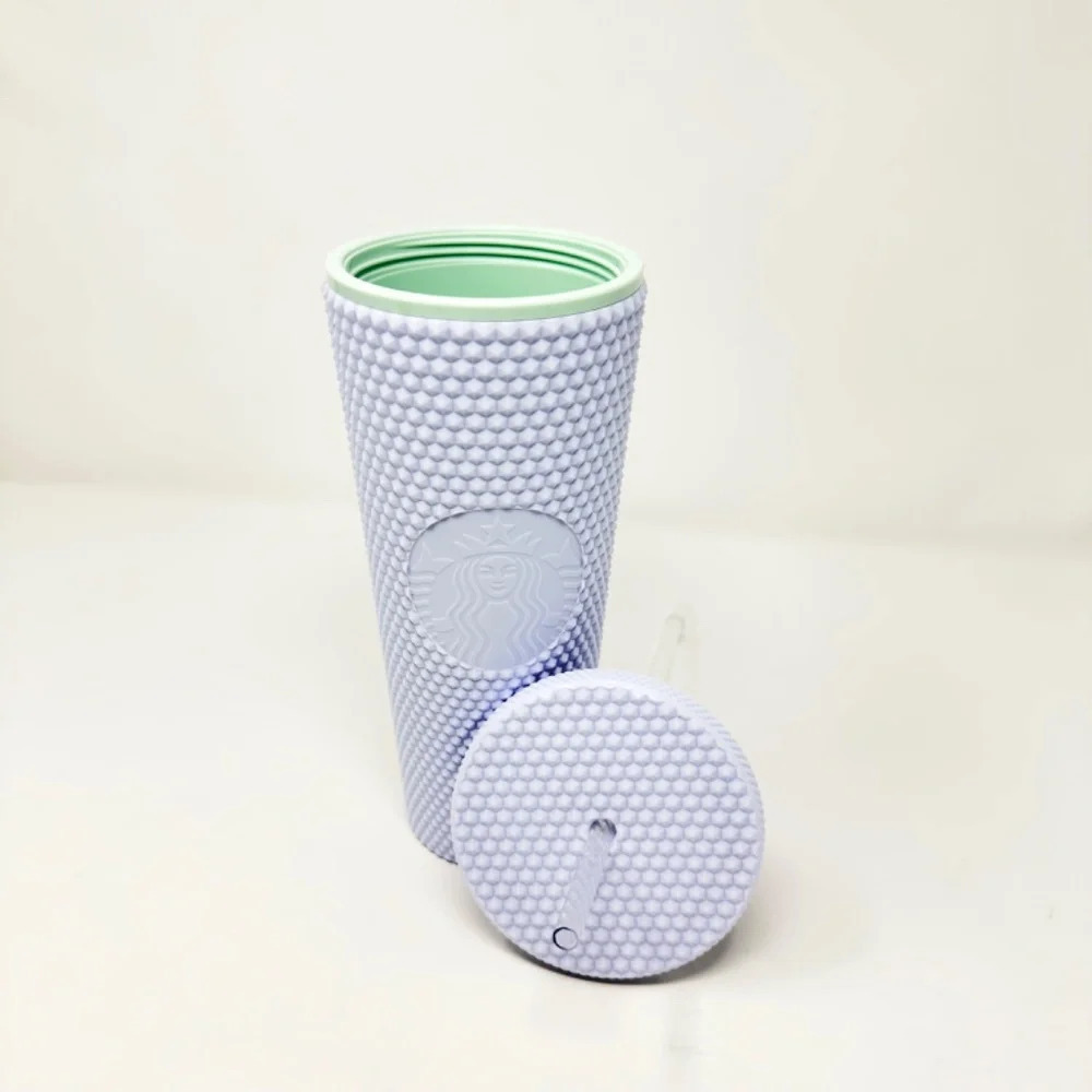 Starbucks Spring 2024 Studded White Glossy Venti 24oz Tumbler Cup NWT - Picture 4 of 4